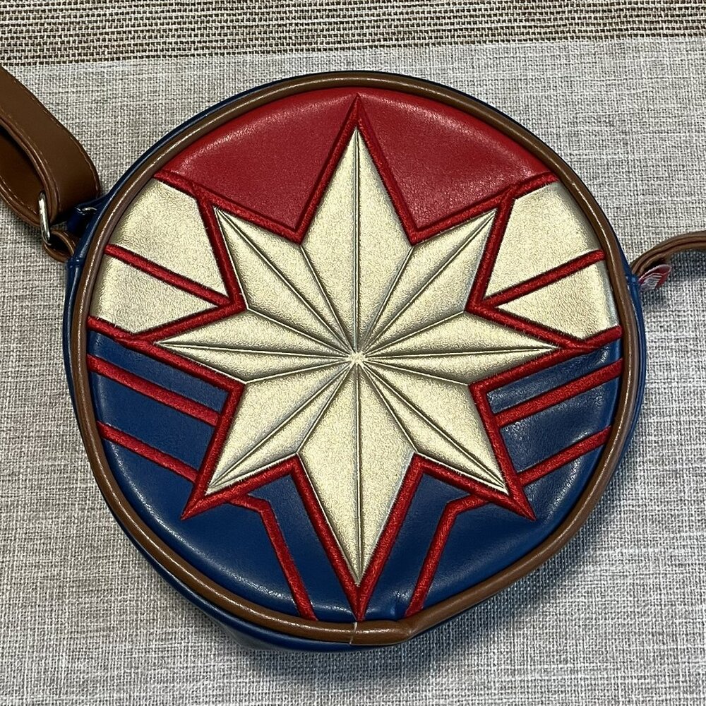 Captain Marvel Round Crossbody Bag
